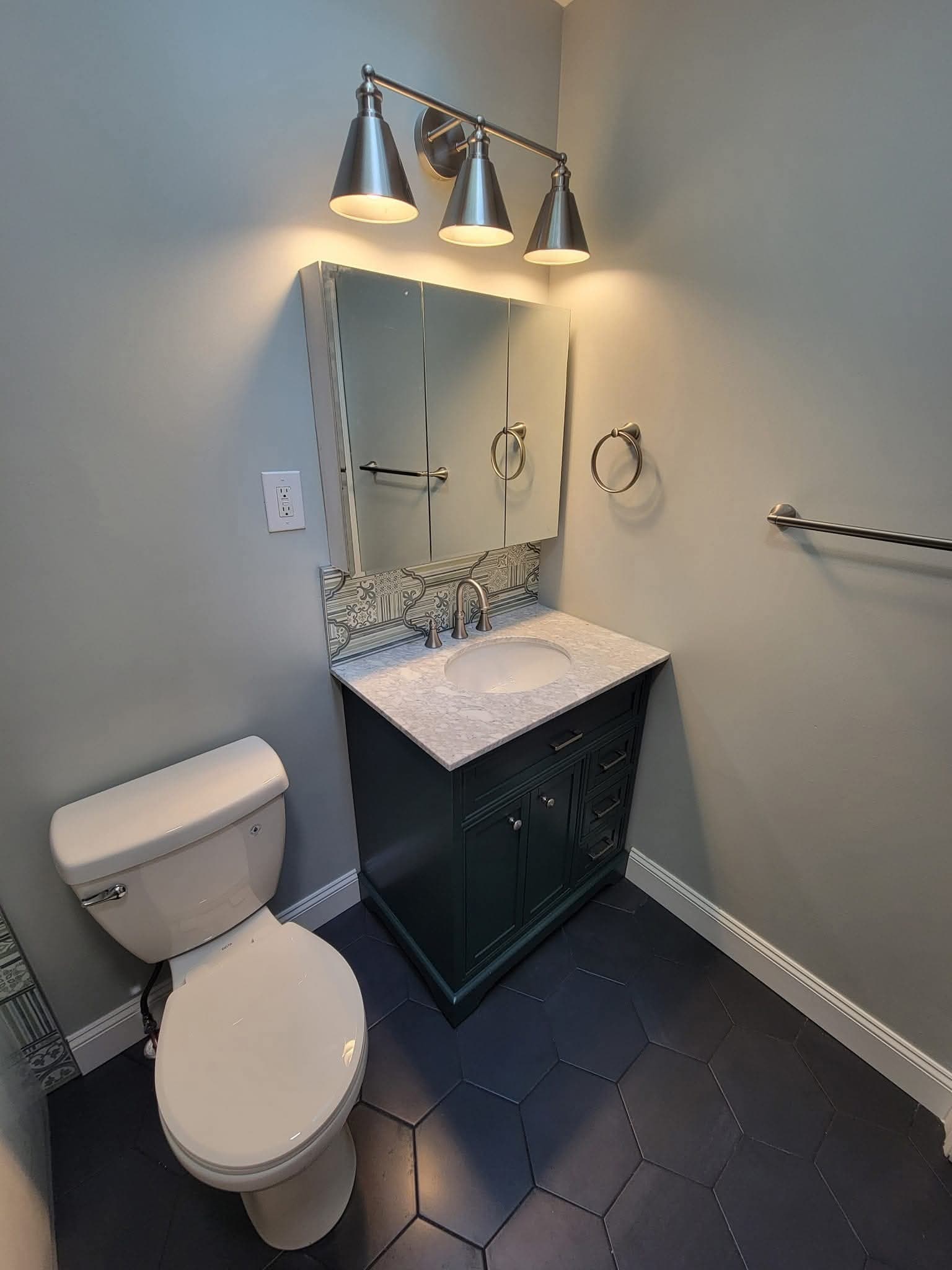 Bathroom with ADA grab bar