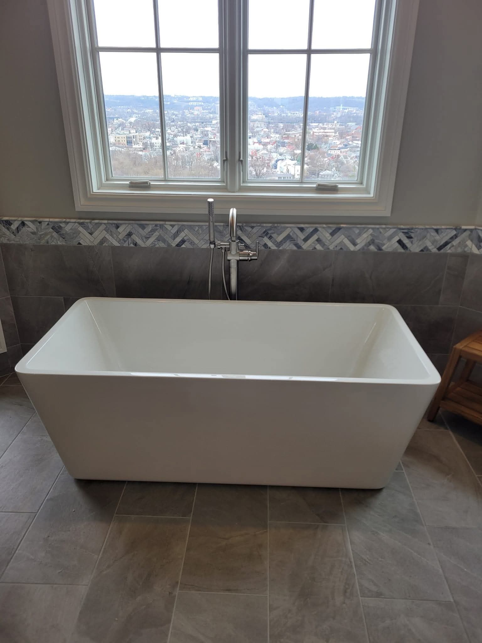 Tub filler, skyline view